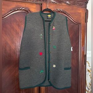 Vintage Lanamoden Austrian wool embroidered vest